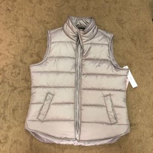 Grey Quilted Puffer Vest